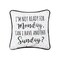 Monday Sunday Embroidered Small/Petite Accent Pillow, 10" x 10"